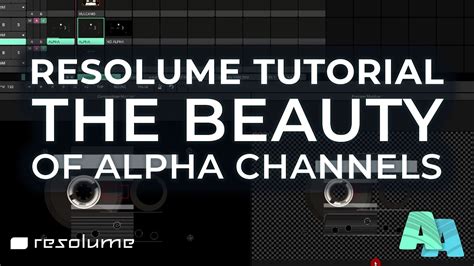 Resolume alpha channel setup